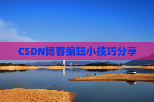 CSDN博客编辑小技巧分享